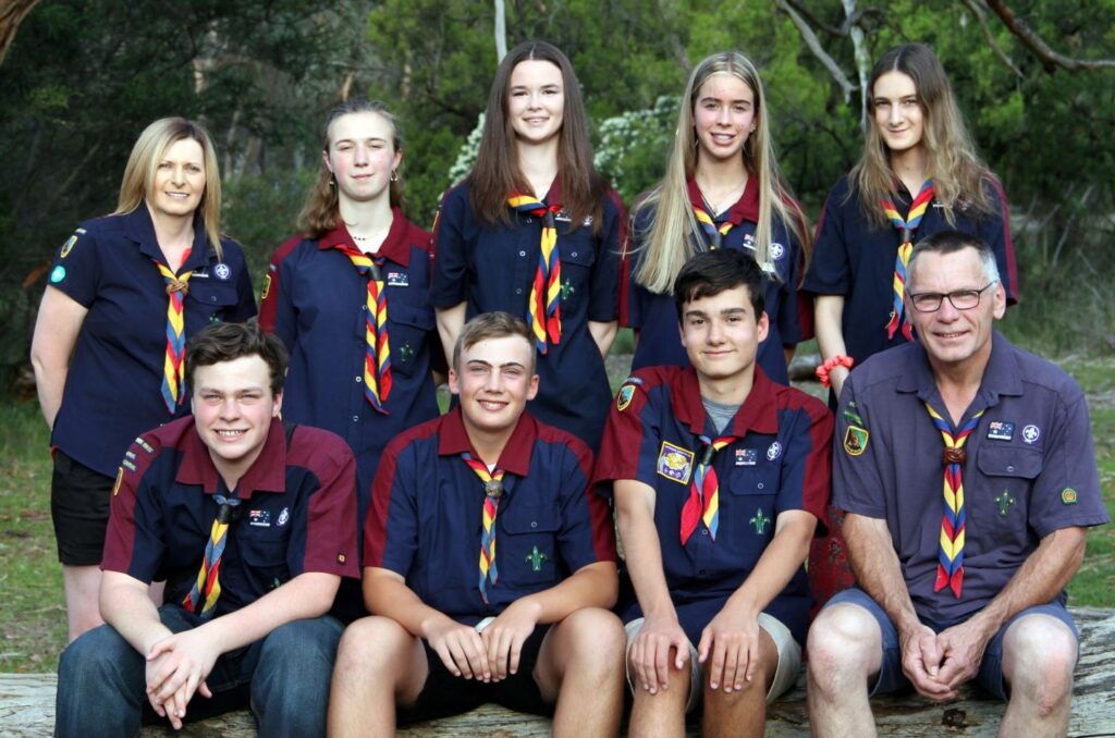 Heany Park Venturers and their leaders in the bush